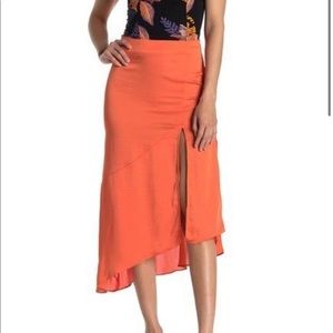 Free People Lolita Asymmetrical Midi Skirt